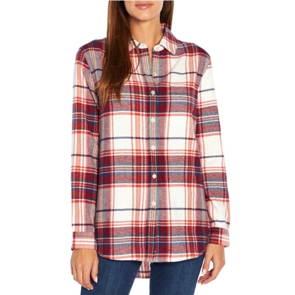 🛍️NWT GAP Flannel Boyfriend Button Down Shirt size XXL